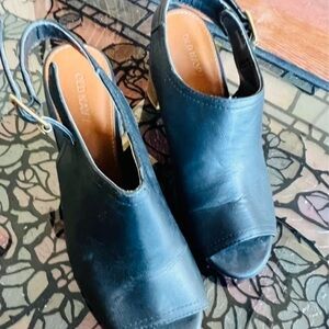 Old Navy Black Slingback Mules